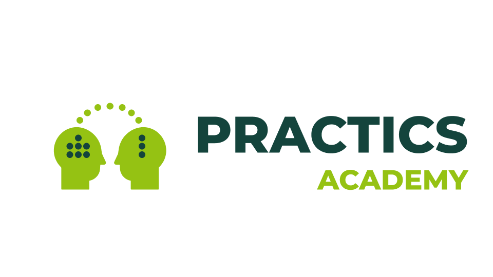 Practics Academy logo met naam